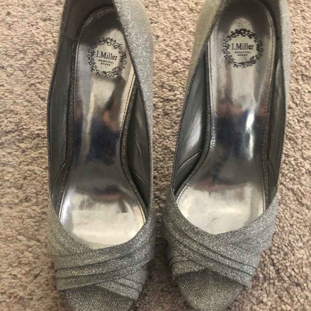 Silver women heels